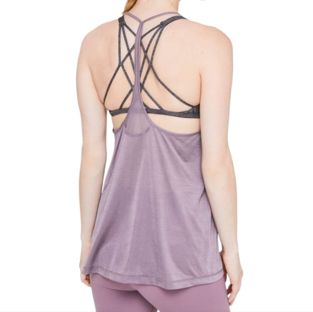 Lululemon Through The Movement Tank Women 12 Smoked Mulberry